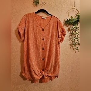 Bobbie Brooks Coral Baggy Shirt